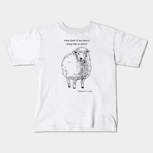 what kind of car does a sheep like to drive? Kids T-Shirt